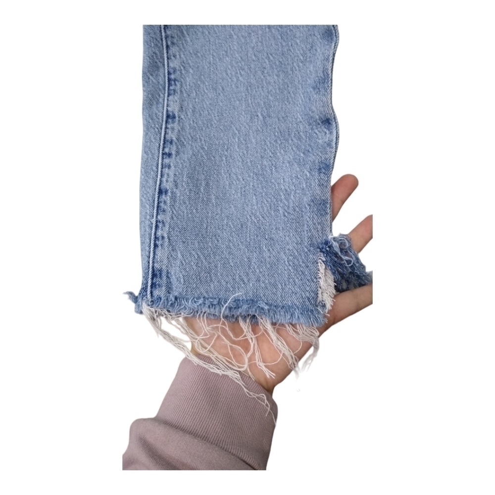 Frame La Garcon Light‎ Wash Destructed  Distressed Split Hem Size 26 - Picture 5 of 5